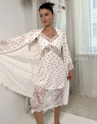 Удобная сорочка с халатом