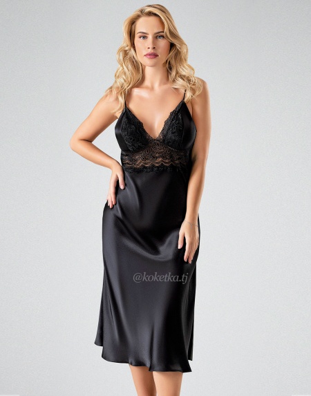 Атласная сорочка с халатом