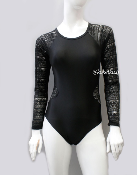 Слитный купальник с длинными рукавами