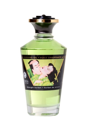 Съедобное массажное масло Shunga Midnight Sorbet, щербет, разогревающее, 100 мл