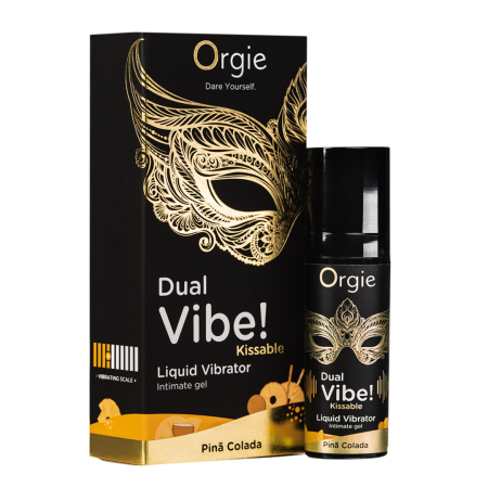 Съедобный гель с вибрацией DUAL VIBE! со вкусом коктейля PINÃ COLADA, 15 мл