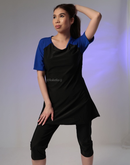 Модный купальник с короткими лосинами